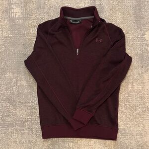 Under Armour Men's Burgundy Zip-Up Sweater